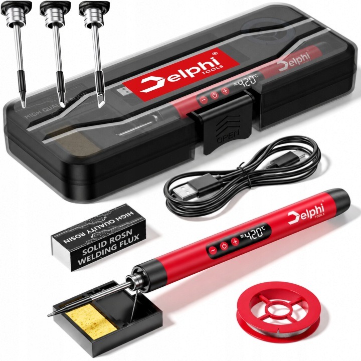 Soldering Iron Precision Flask Wireless Usb Portable 420C 3x Grot Tin