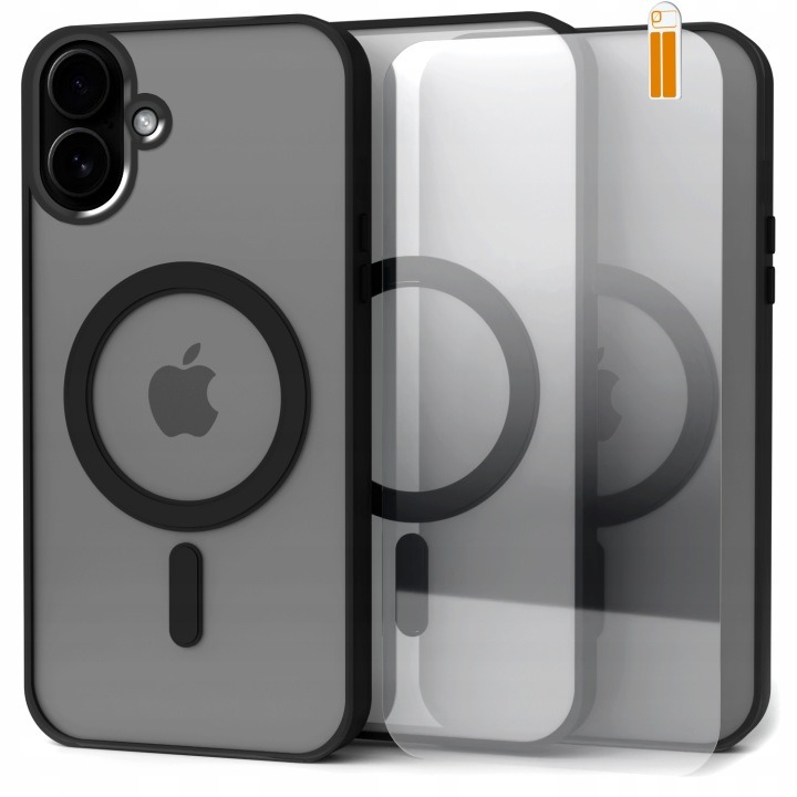 Iphone 16 Case For Magsafe Magnetic Matte Black Durable Glass