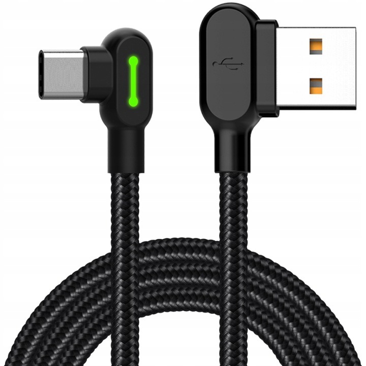Mcdodo 90 Usb C Angle Cable Fast Charging Double Sided Usb Type C Led