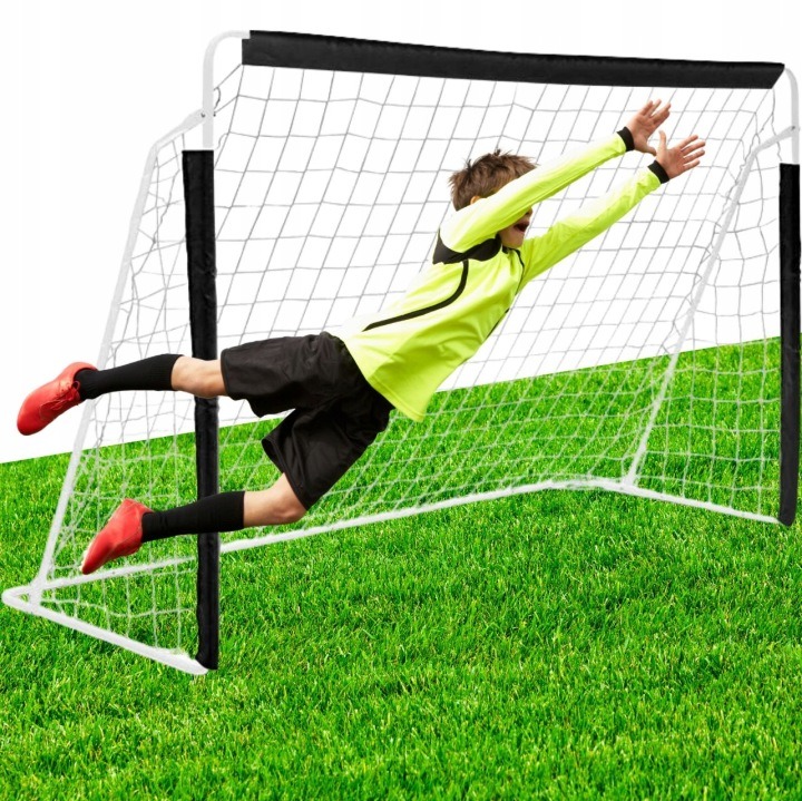 Large Portable Football Goal 245x155x80cm Garden For Kids Gift