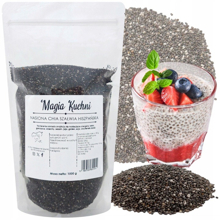 Chia Seeds Sage Spanish 1kg Fresh Pure Grain High Quality